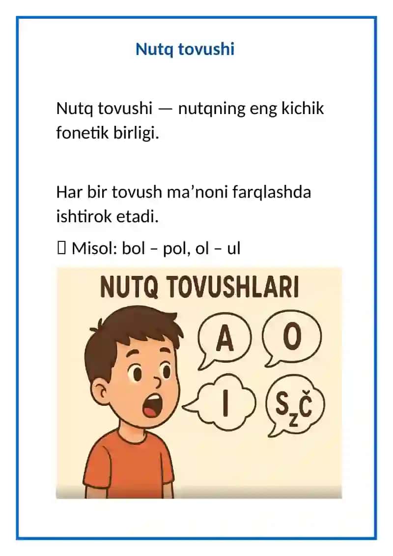 Nutqning fonetik boʻlinishlari 4
