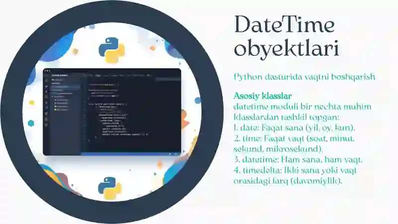 Pythonda vaqt va sanalar bilan ishlash mavzusida taqdimot 4