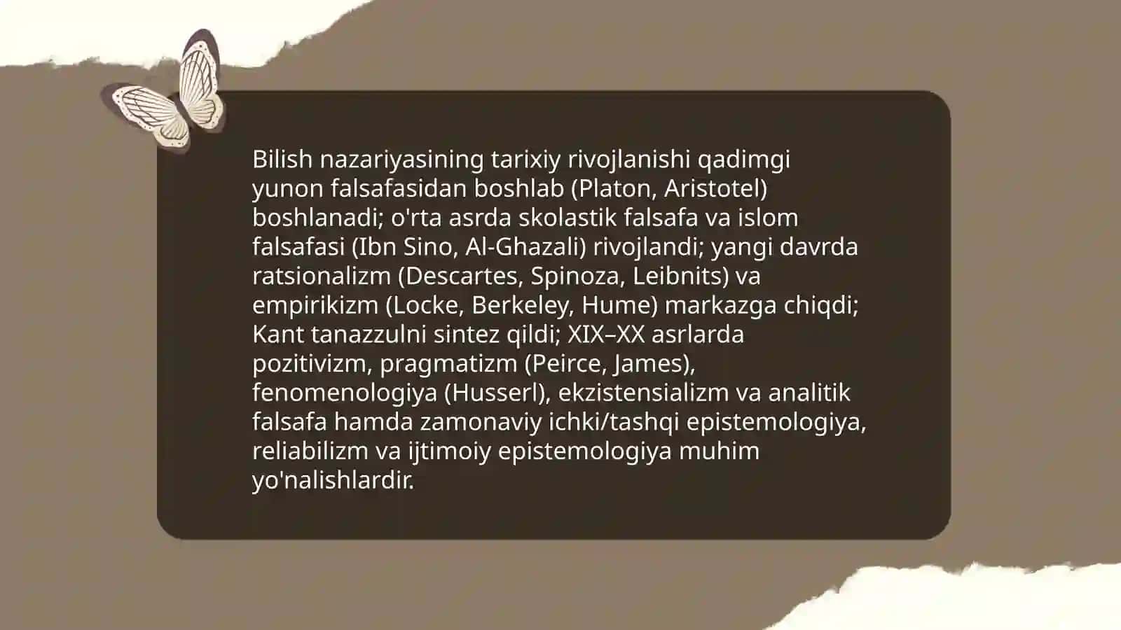 Gnoseologiya bilish haqidagi falsafiy taʼlimot 4