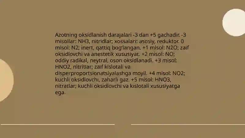 AZOT VA ULARNING BIRIKMALARI 4