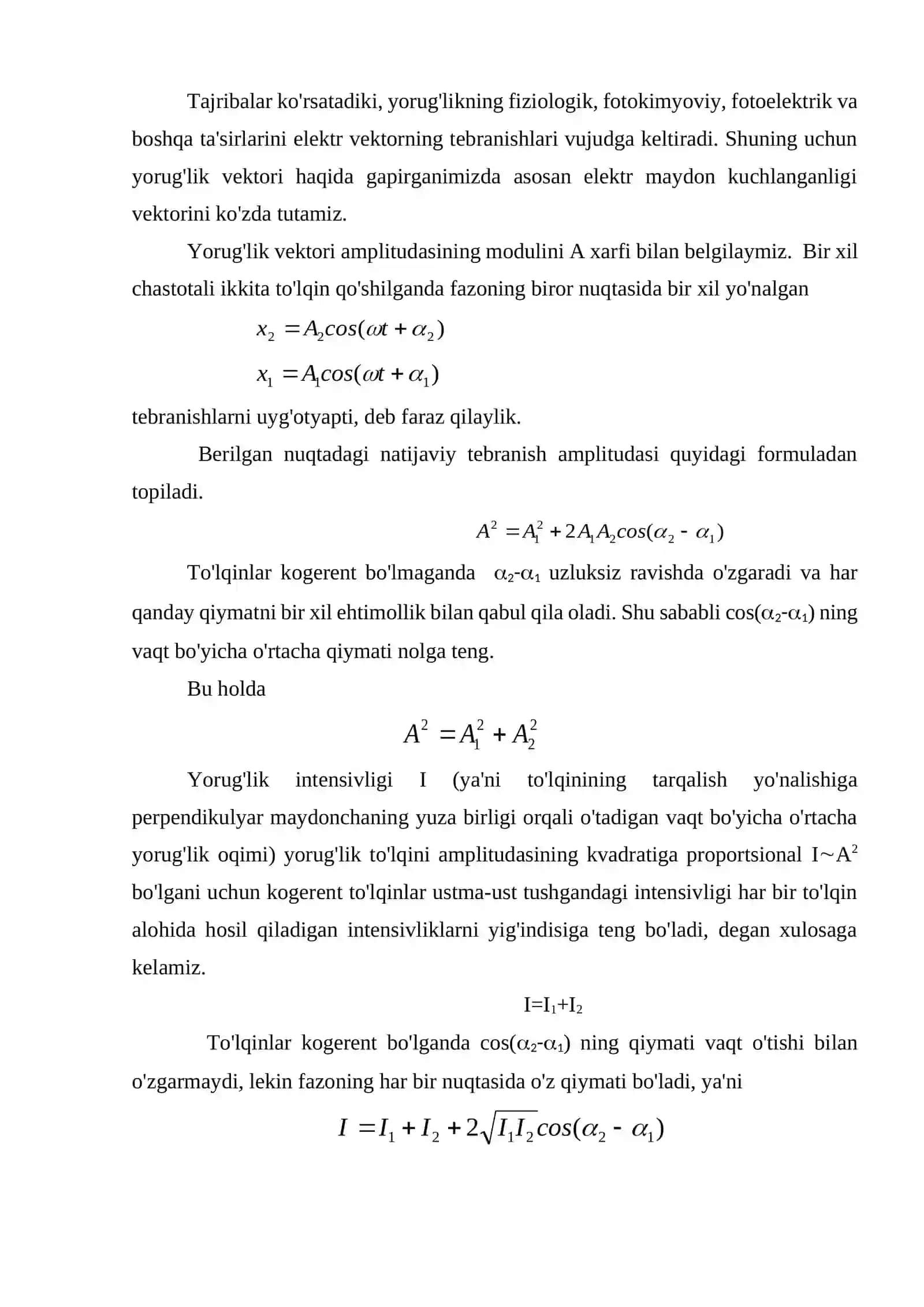 Yorug'likni elektromagnit to'lqin xususiyatlari 4