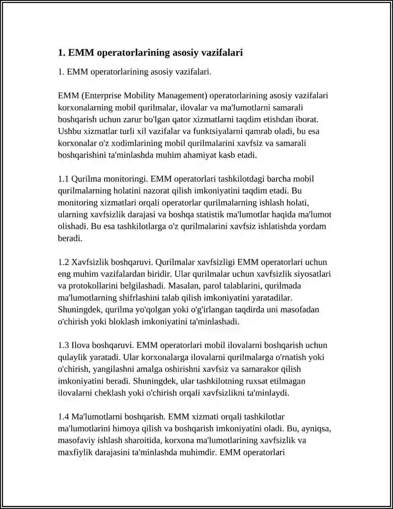 EMM Operatorlari 4