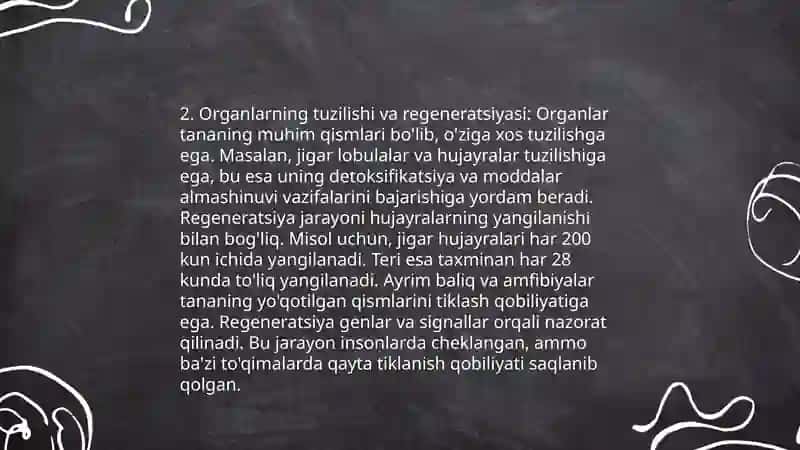 To'qima va organlarning regeneratsiyasi 4