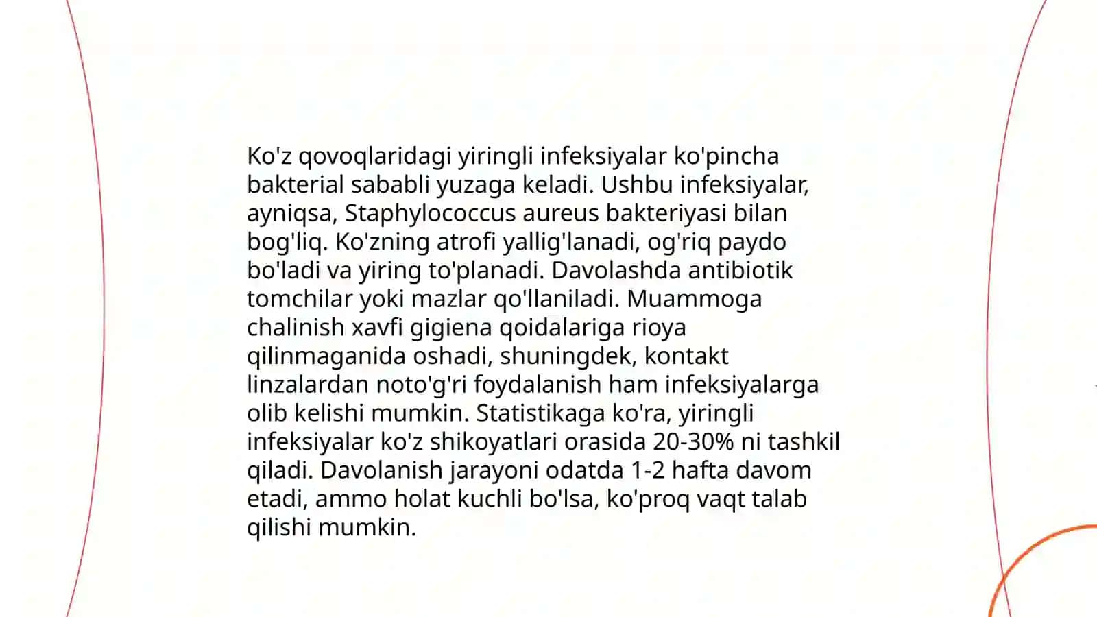 Ko’z sohasidagi yiringli jarayonlarni operativ davolash 4