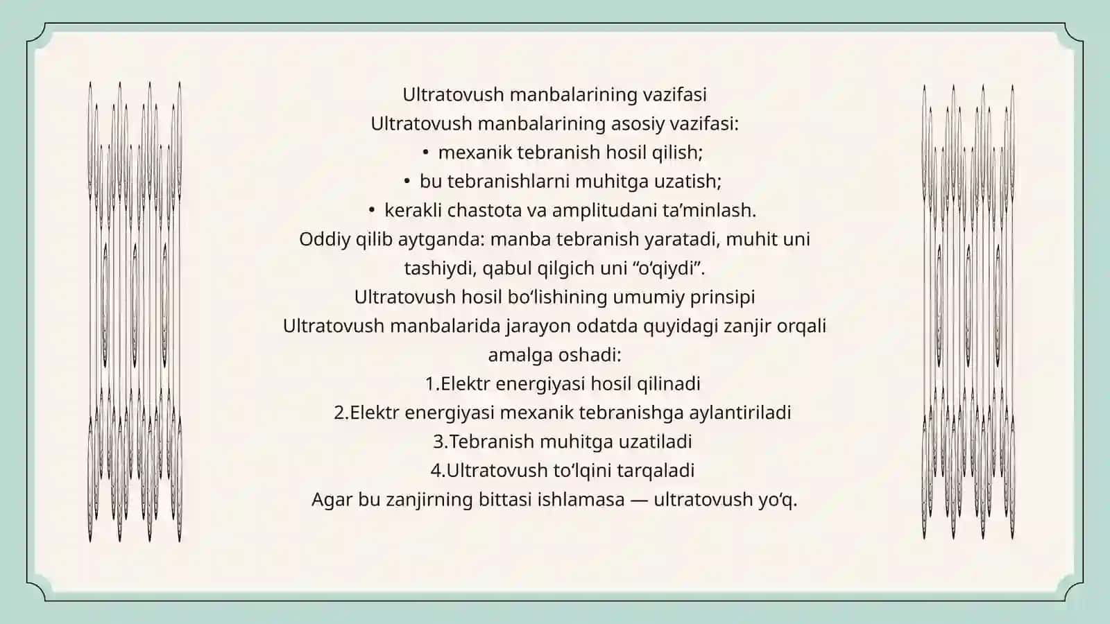 ULTRATOVUSH. ULTRATOVUSH MANBALARI. ULTRATOVUSH JISM BILAN O'ZARO TA'SIR XUSUSIYATLAri. Biologik to'qima va qattiq jismlarning mexanik xususiyatlari 4
