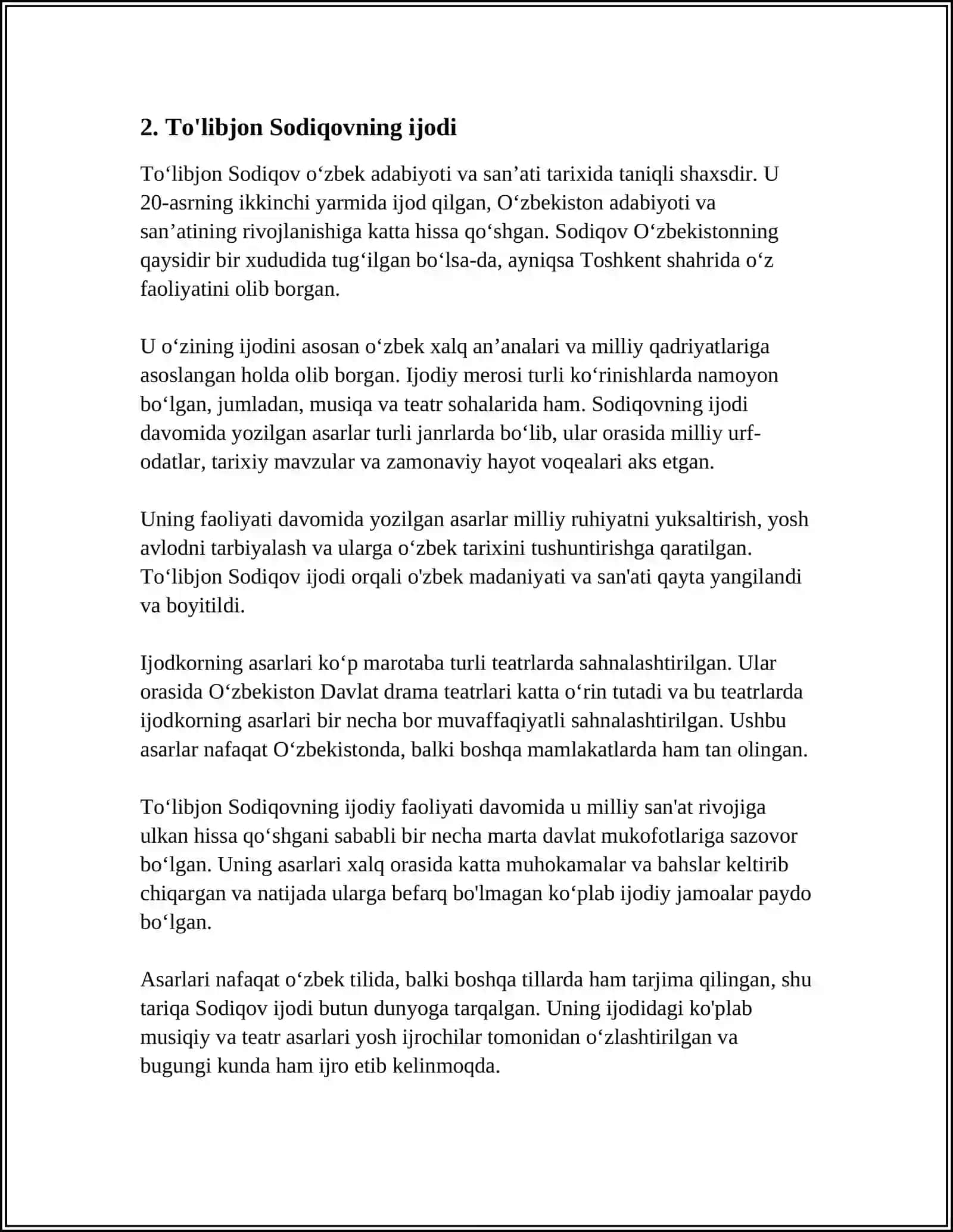 Tolibjon Sodiqov Haqida 4