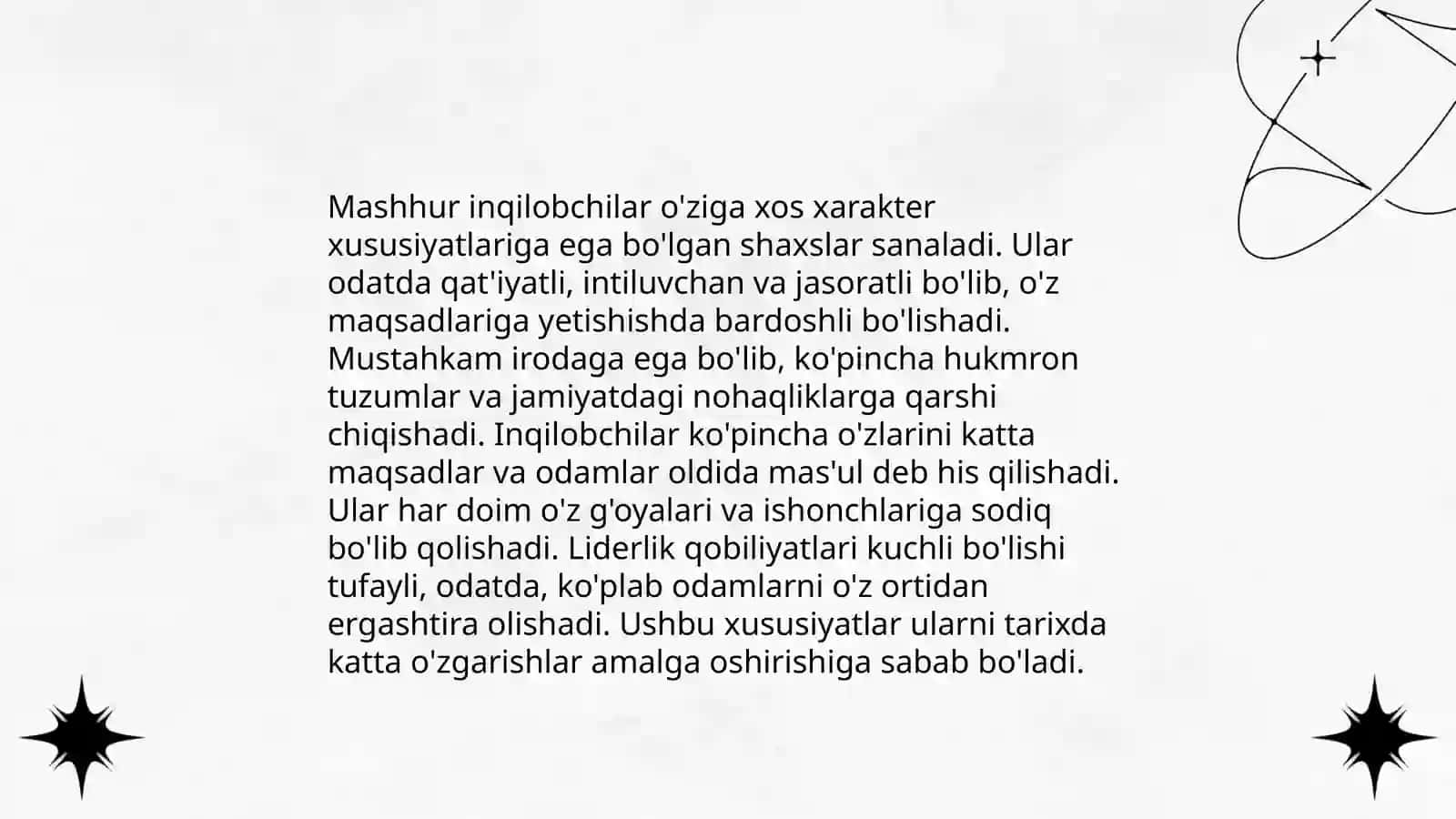 Inqilob yoʻlboshchilari haqidagi rivoyatlarda personaj tasviri 4