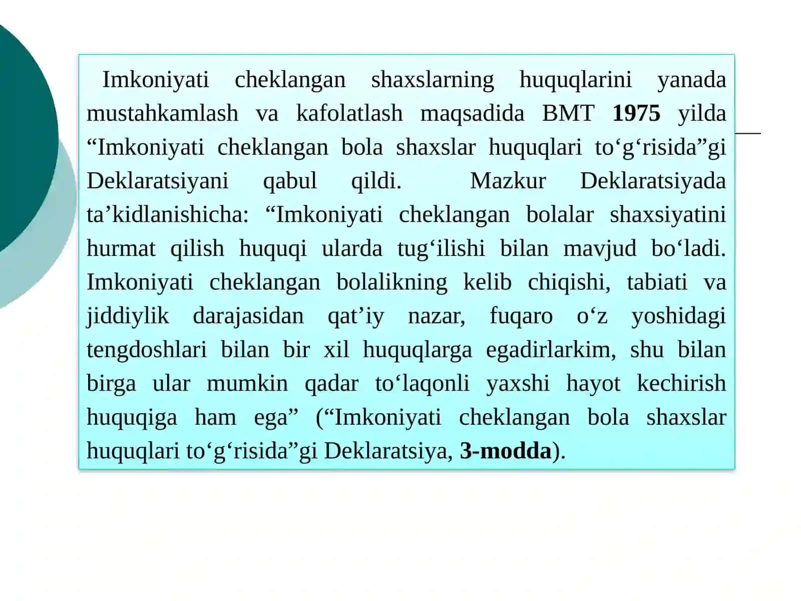 INKLYUZIV TA’LIMNING HUQUQIY ASOSLARI 4