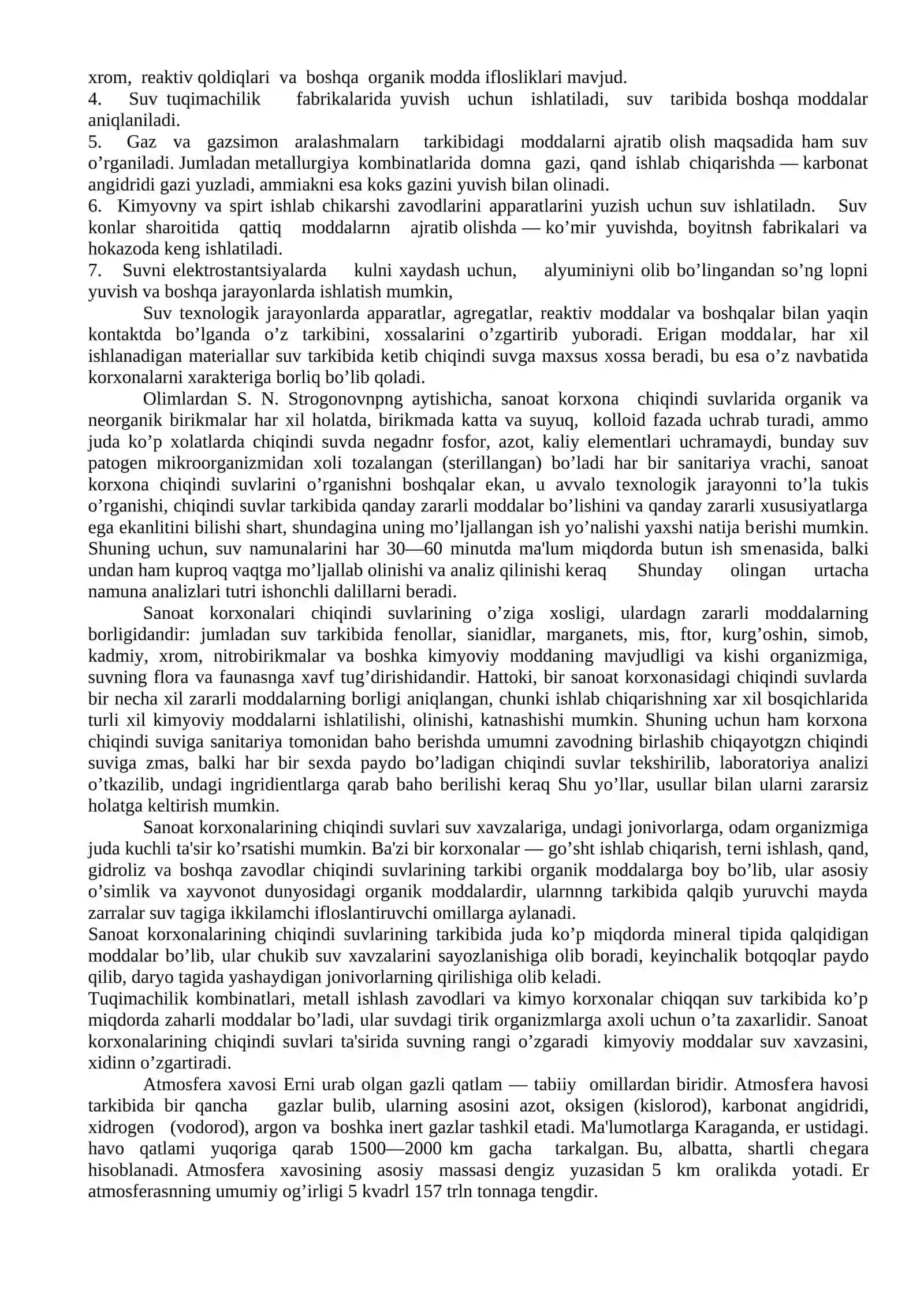 Kimyo sanoati atmosfera havosini ifloslantiruvchi manba sifatida 4
