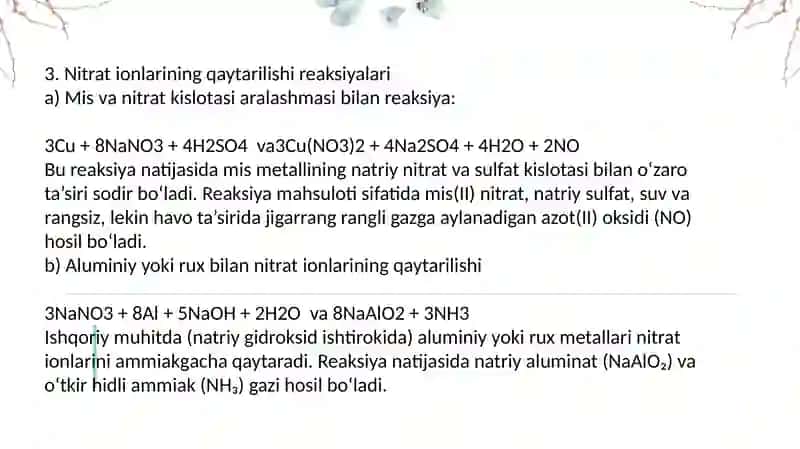 Anionlarning uchinchi guruhi va ular xossi fat reaksiyalari 4