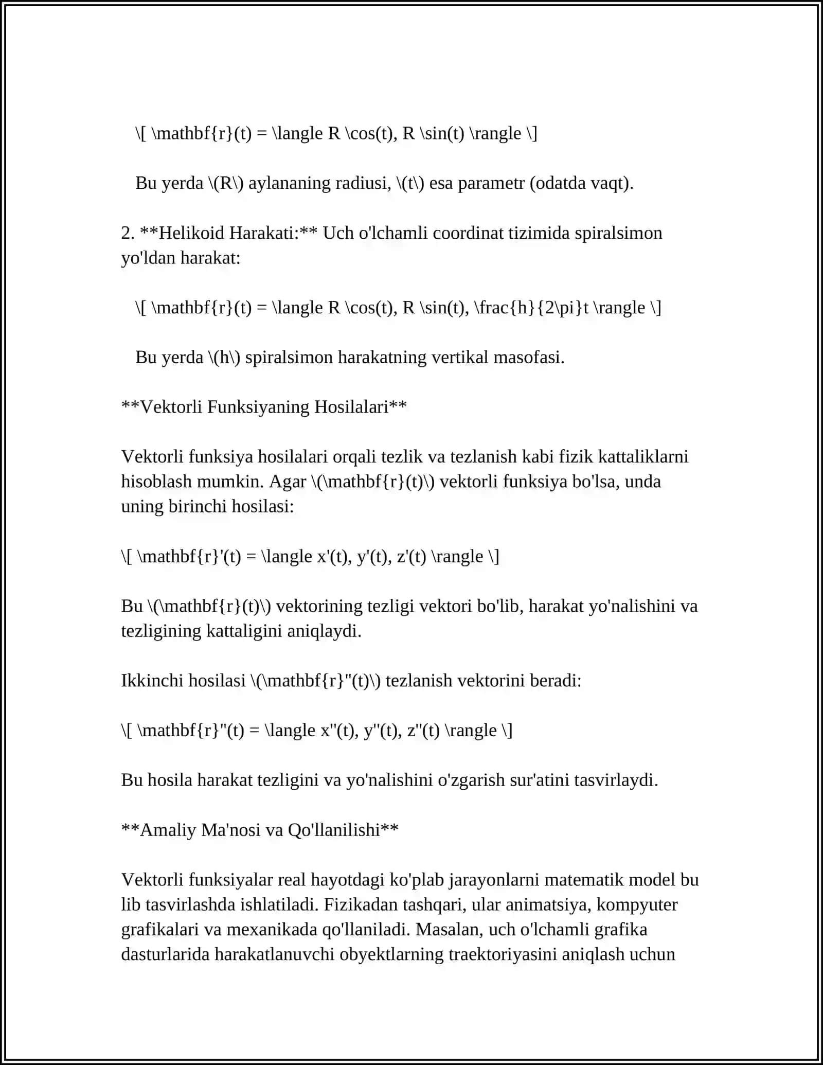 VEKTORLARNI FUNKSIYA PARAMETRLARI SIFATIDA QO‘LLANILISHI. C++ 4