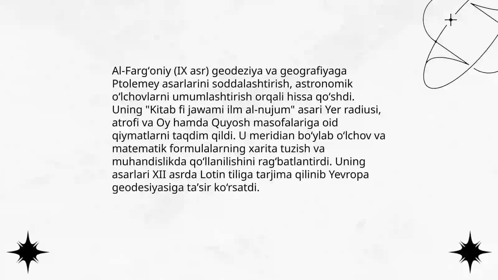 Ahmad al-Fargʻoniyning hayoti va ilmiy faoliyati 4