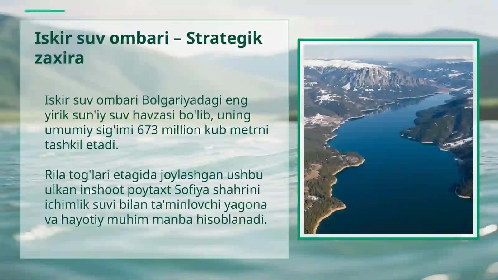 Bolgariya suv omborlari: Tabiat va muhandislik mo'jizasi 4