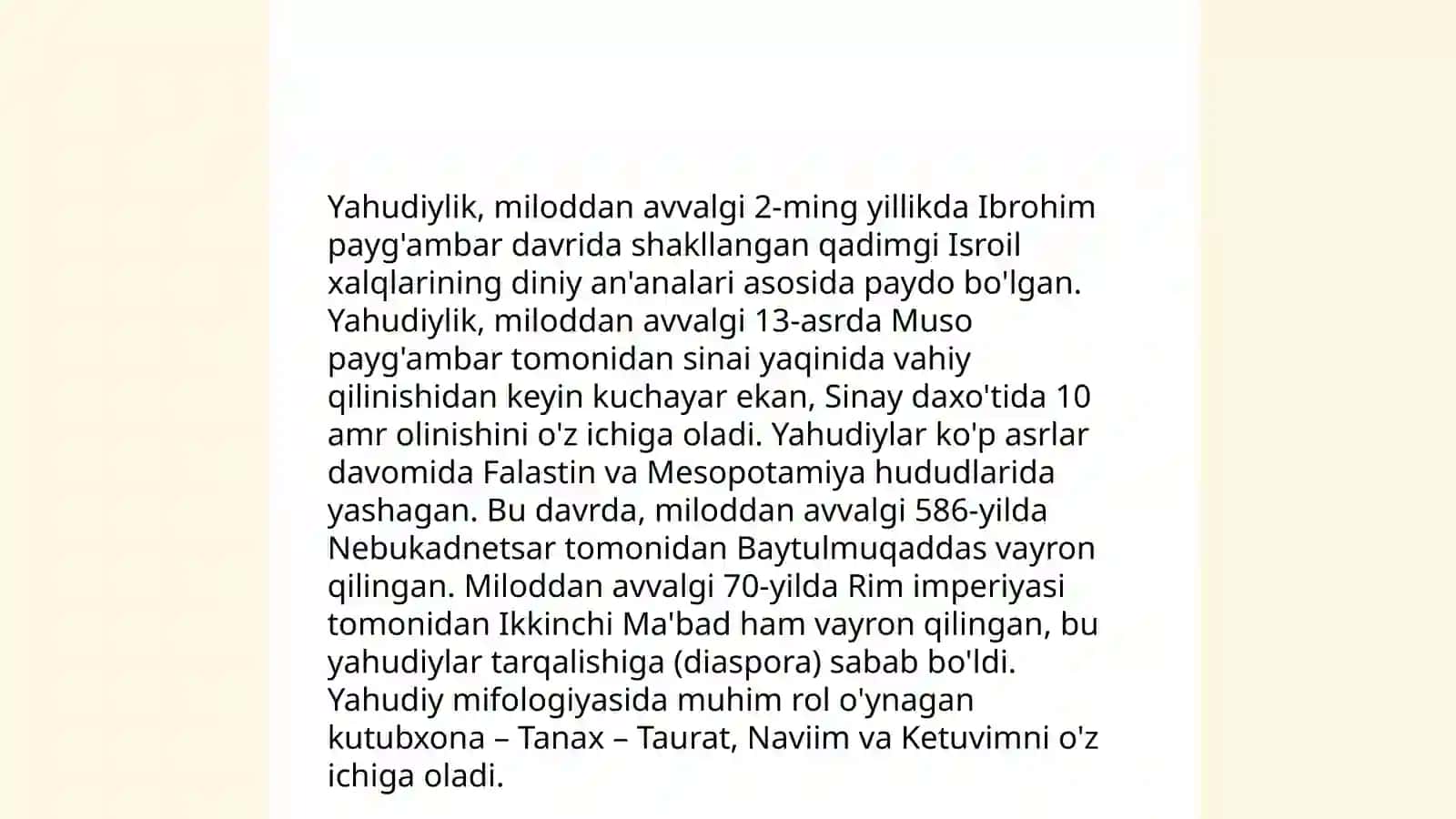 Yahudiylik dini paydo bo’lishi 4
