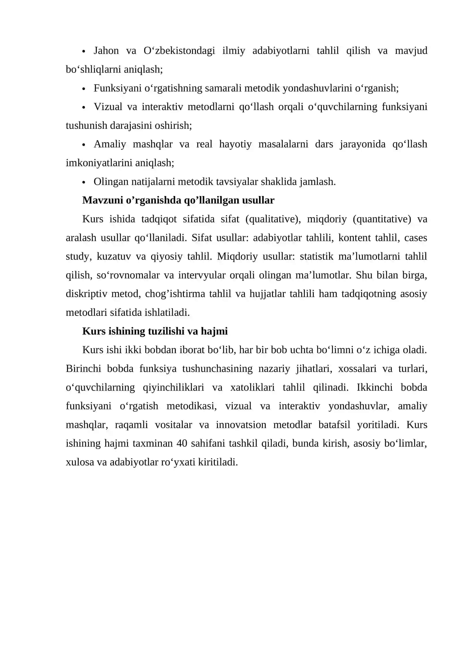 MAKTAB VA AKADEMIK LITSEY MATEMATIKA KURSIDA FUNKSIYA TUSHUNCHASINI KIRITISH VA O‘QITISH METODIKASI 4
