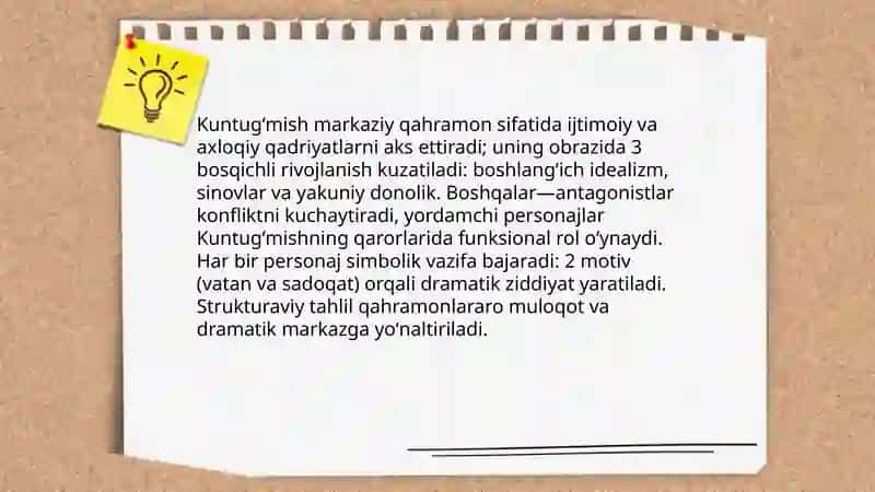 Kuntugʻmish dostoni tahlili 4