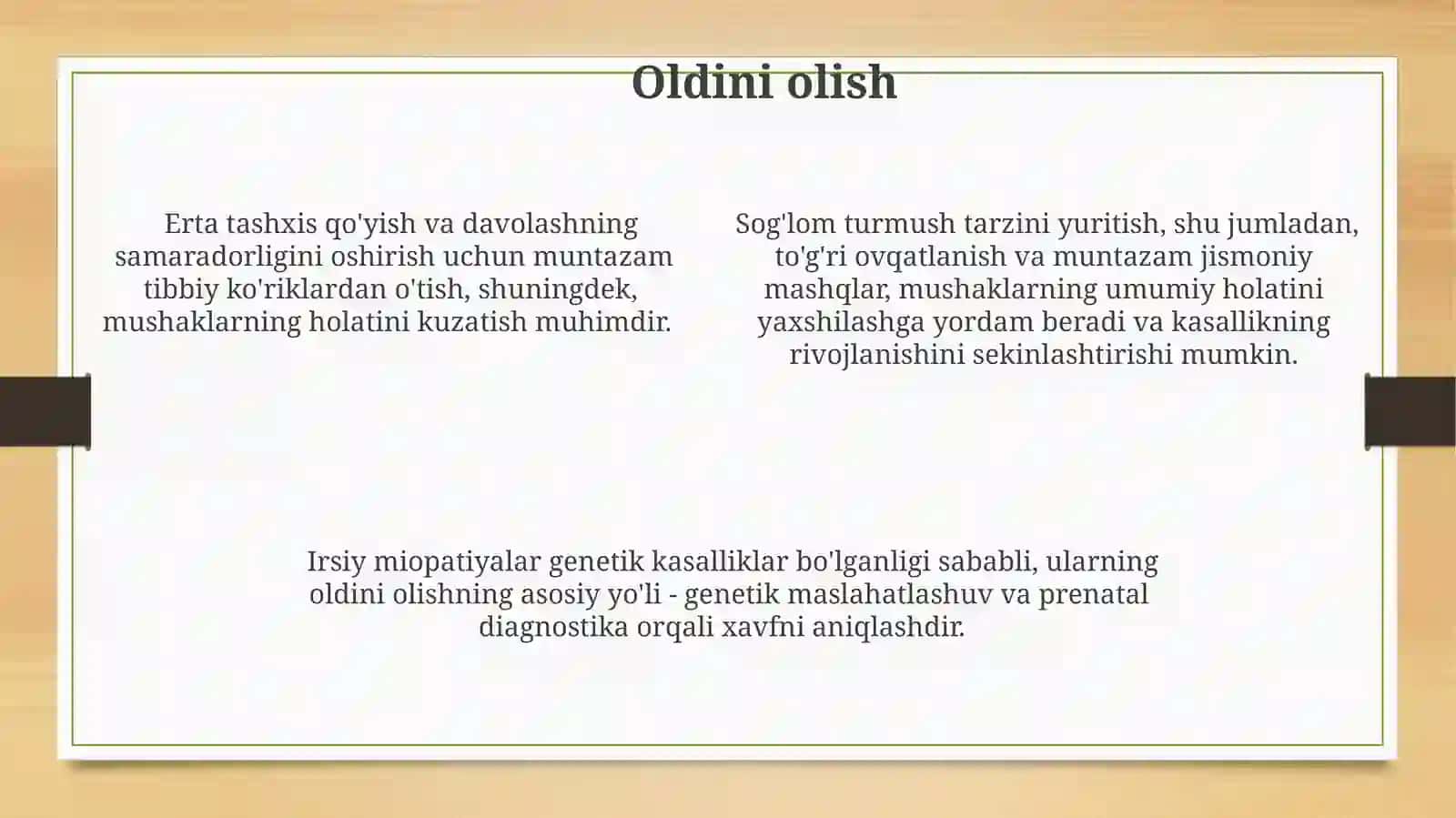 Asab tizimining miopatiyalar nasliy kasalliklari 4