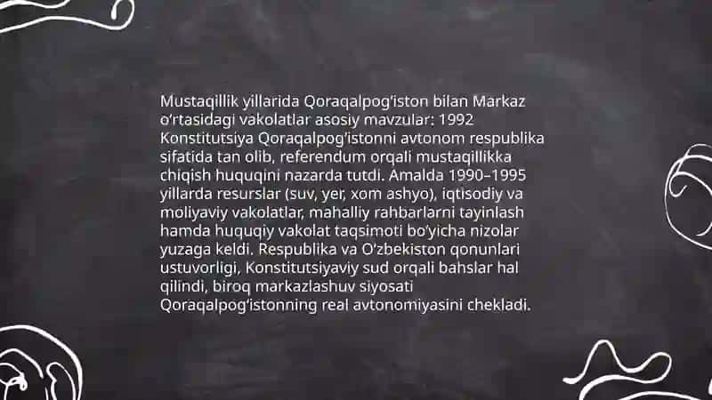 Qoraqalpogʻistonning Mustaqillik Davri 4