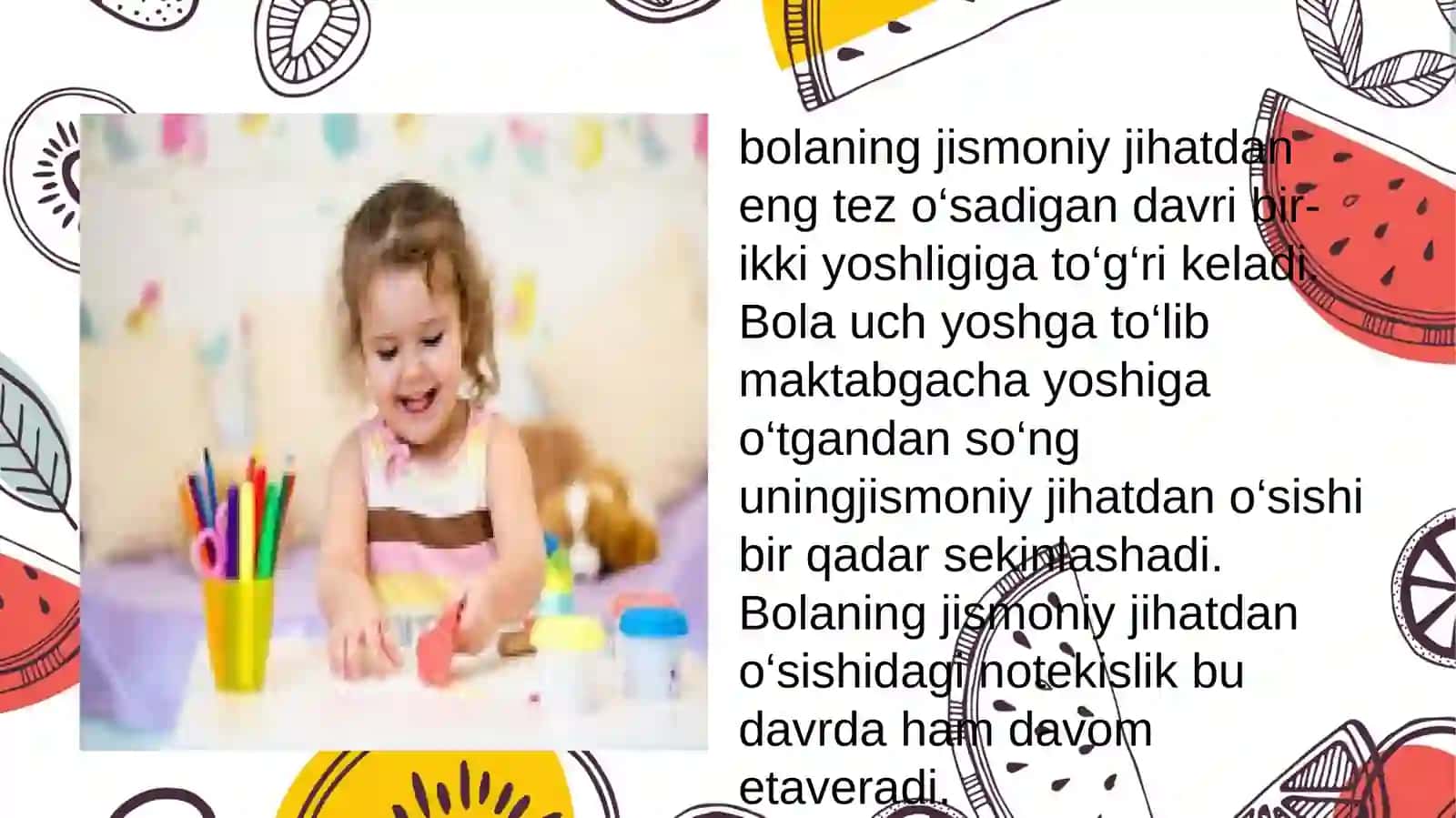 Maktabgacha tarbiya davridagi bolalar taraqqiyoting umumiy shart-sharoitlari 4