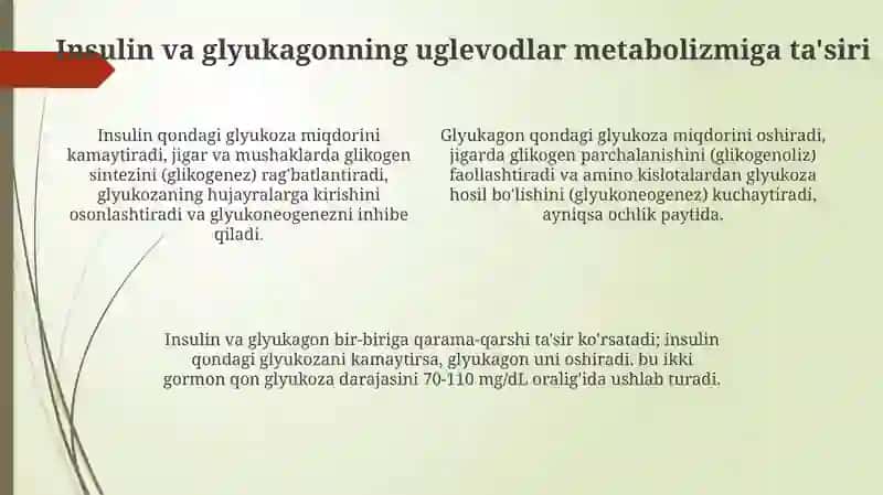 Karbonsuvlar almashinuvi patofizologiyasi 4