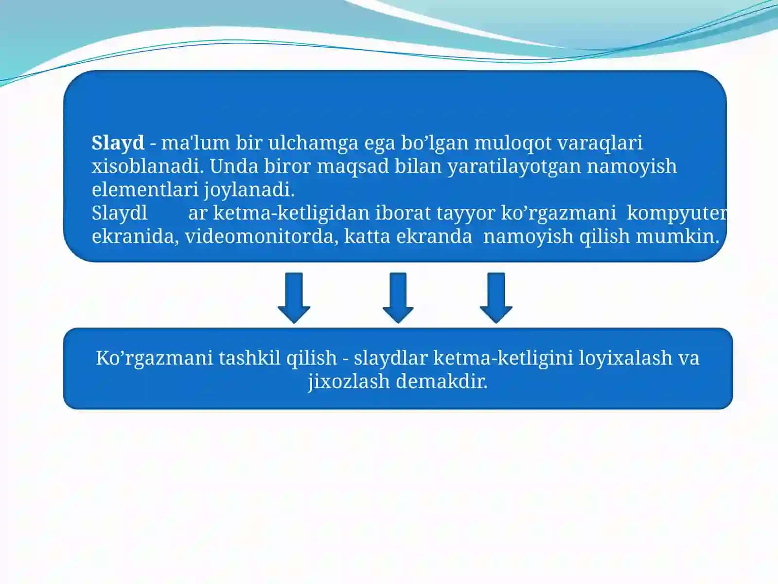 Power Point dasturiy vositalari. Uning vazifasi va o’quv jarayonida qo’llanilishi 4