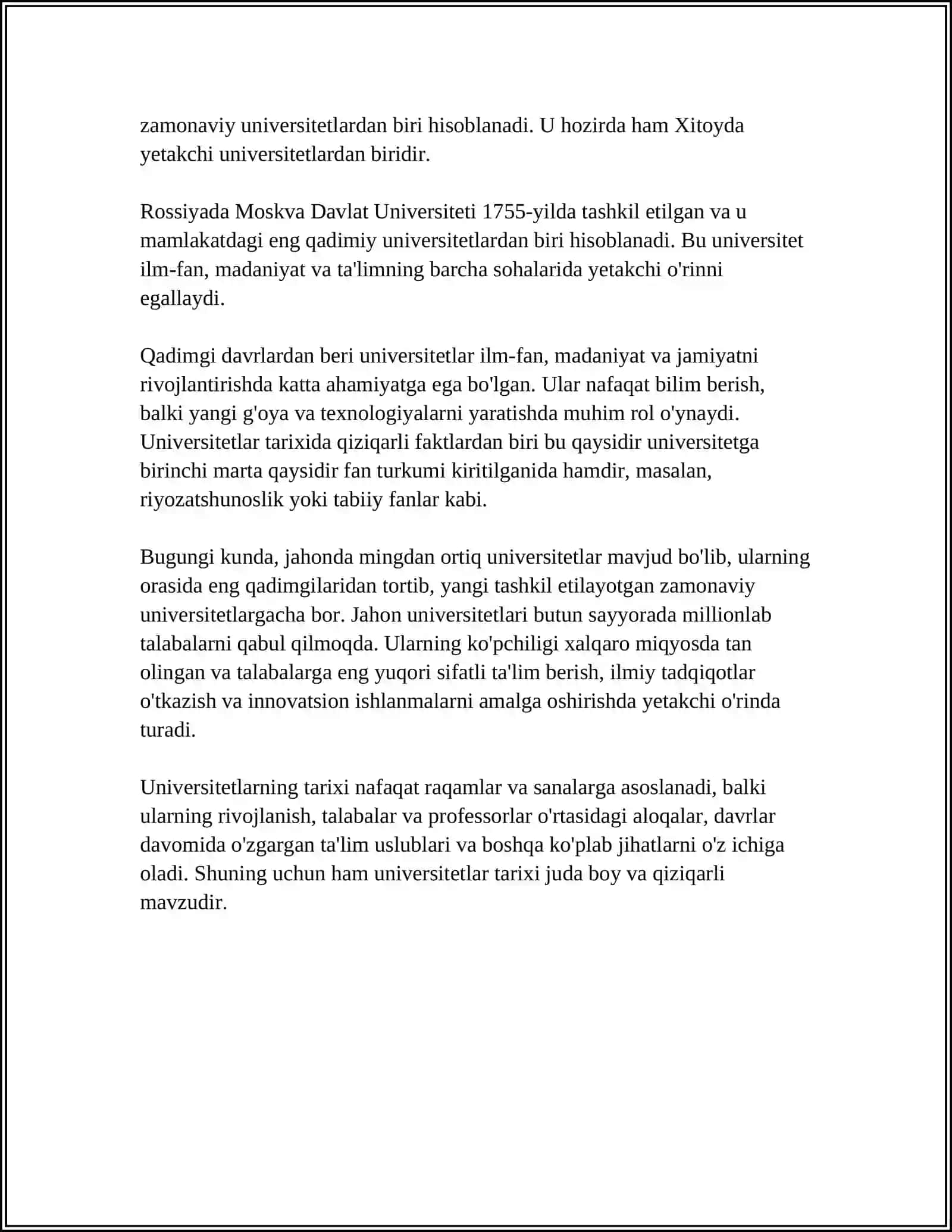 DUNYONING MASHXUR UNIVERSITETLARIDAN BIRI 4