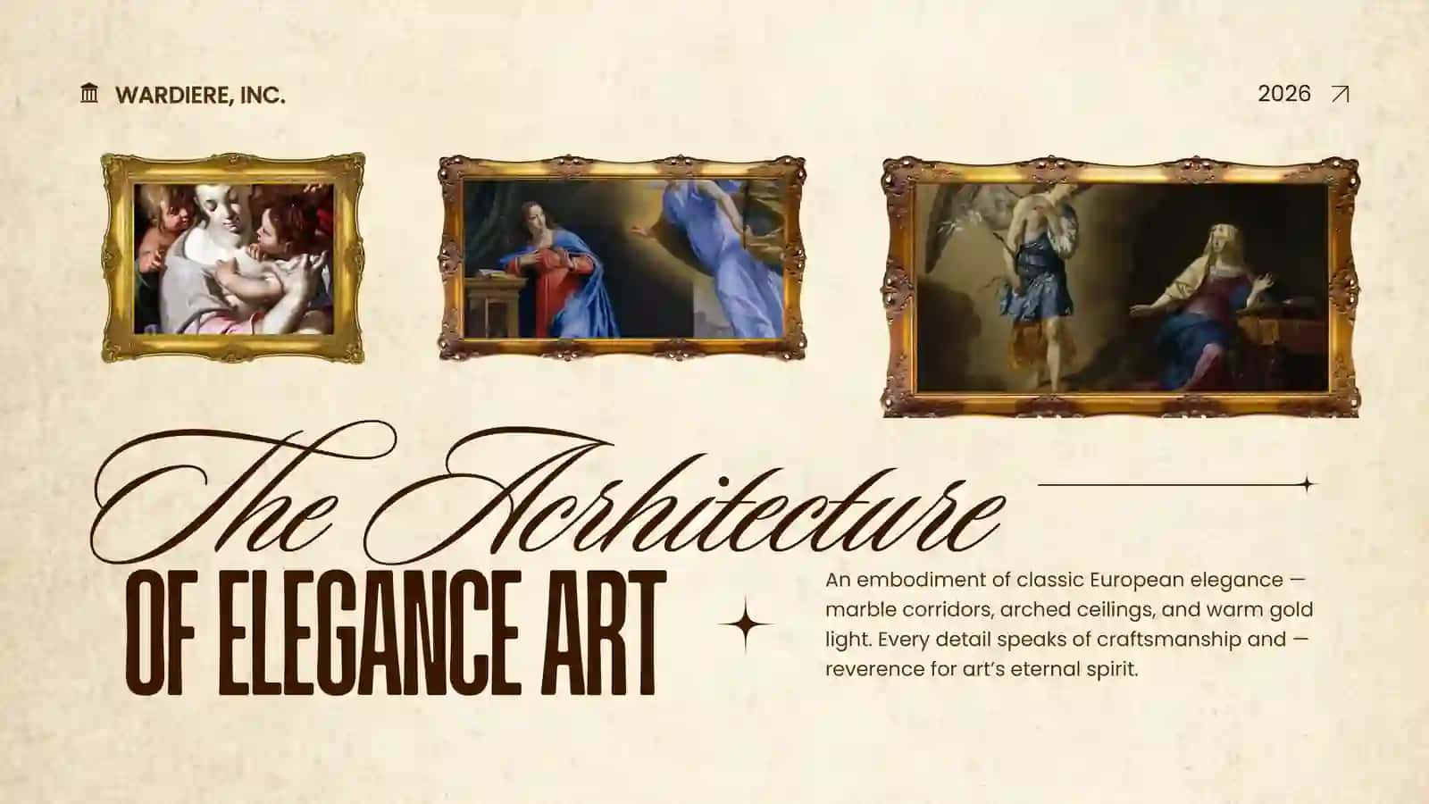 Timeless Art Gallery Presentation Template 4
