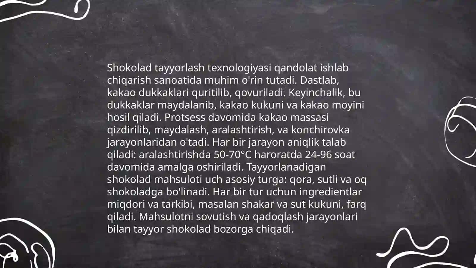 Shokolad va shokolad mahsulotlari 4