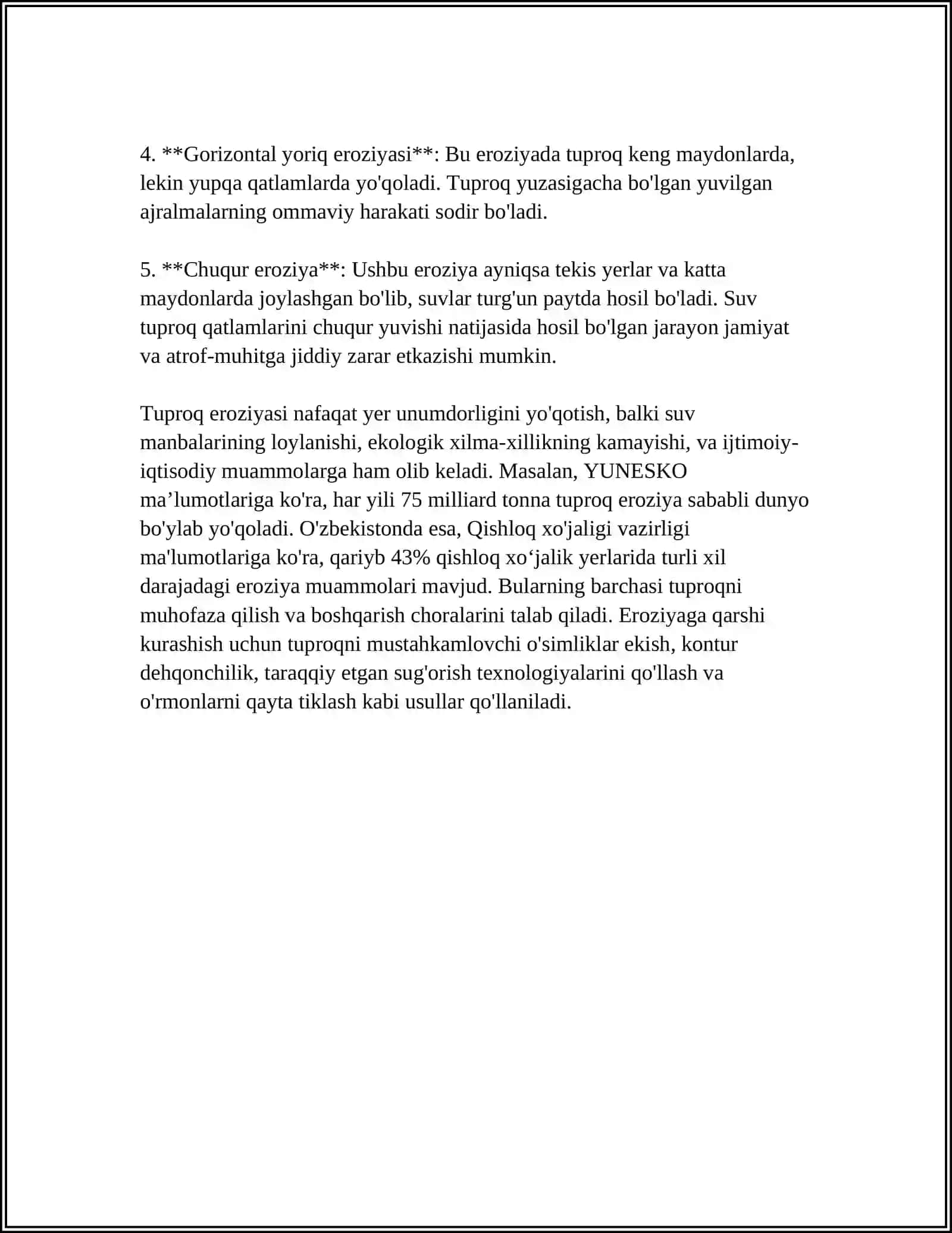 TUPROQ EROZIYASI VA MUHOFAZASI 4