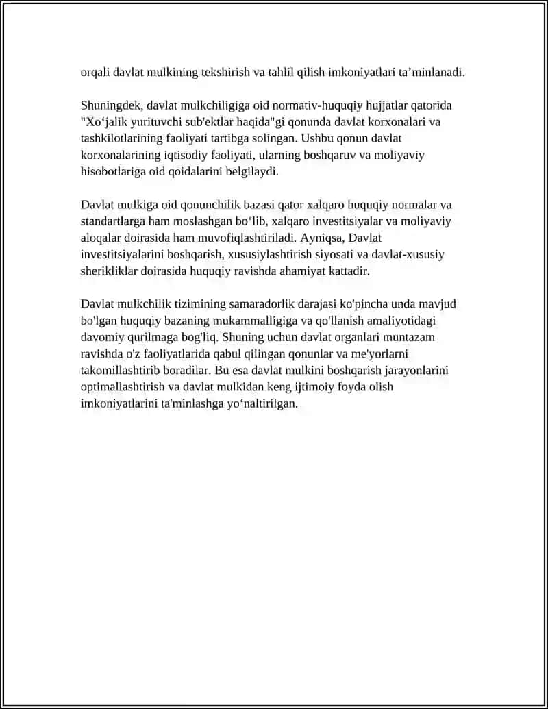 DAVLATNING MULKCHILIK MUNOSABATLARINI TARTIBGA SOLISH 4