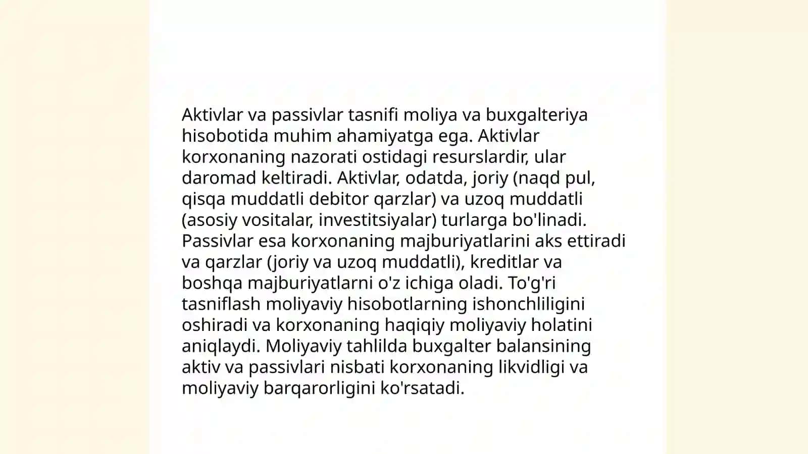 Buxgalteriya balansi to’g’risidagi hisobotni tusish 4