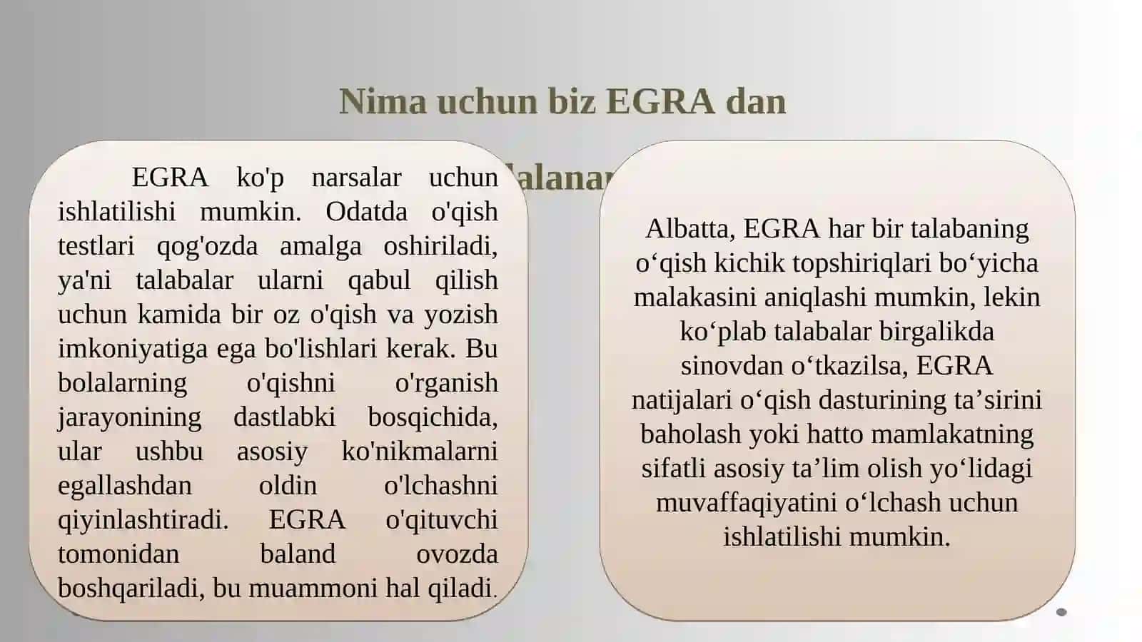 EGMA va EGRA xalqaro baholash dasturi 4