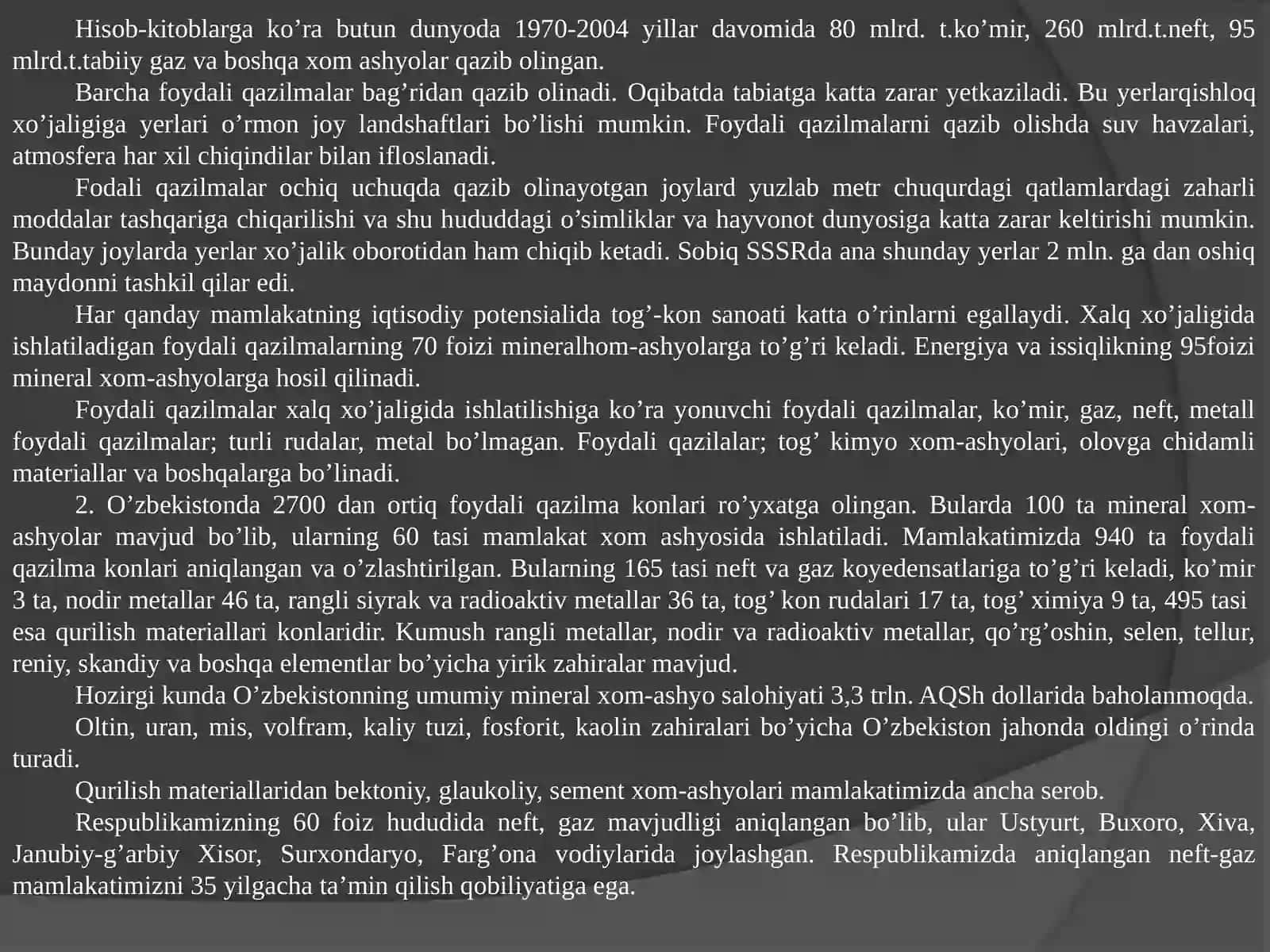 Biologik resurslar, o’simlik va hayvonot dunyosini hamda tabiiy landshaftlarni muhofaza qilish 4