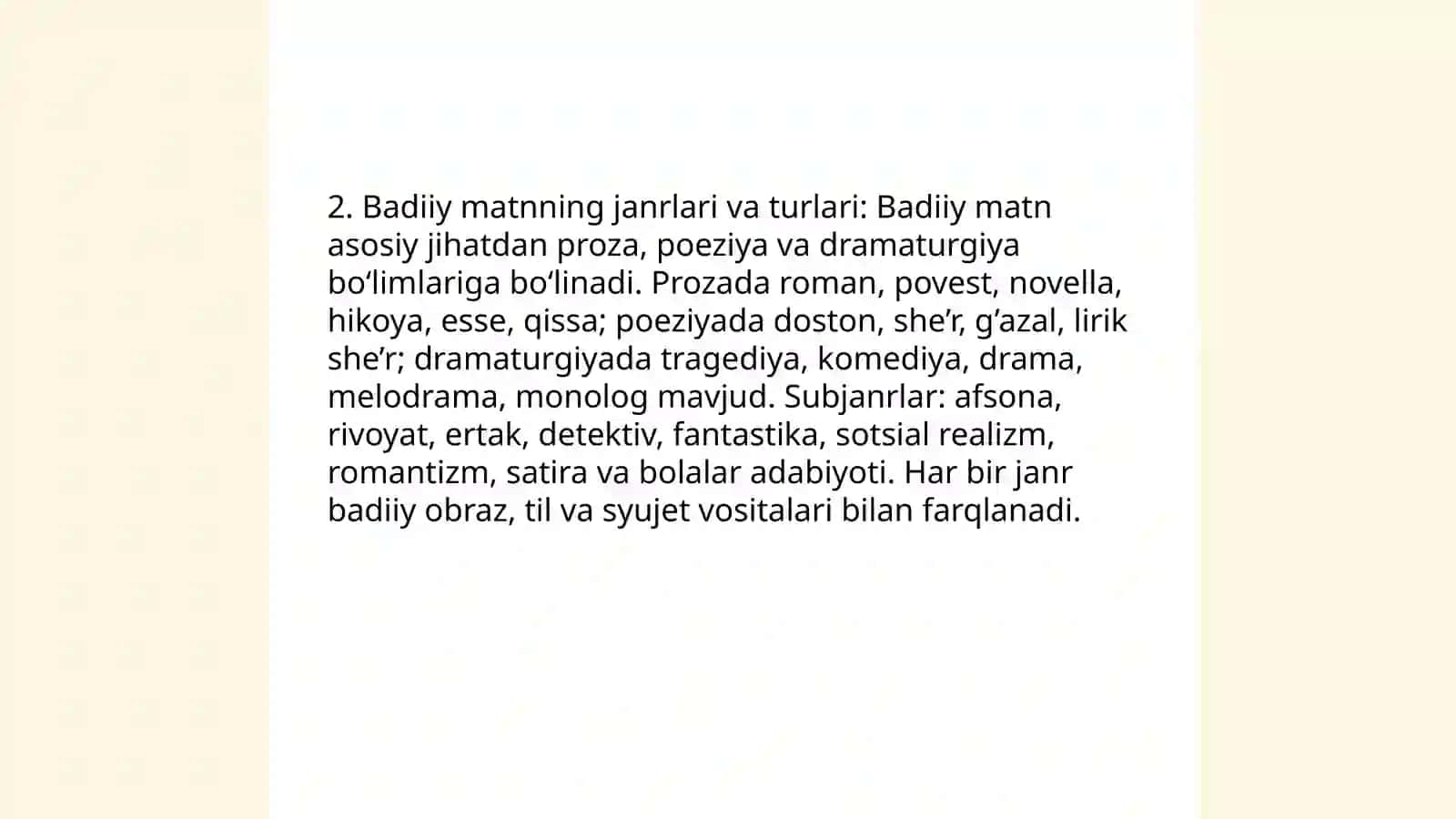 Badiiy matn haqida nazariy ma’lumot 4
