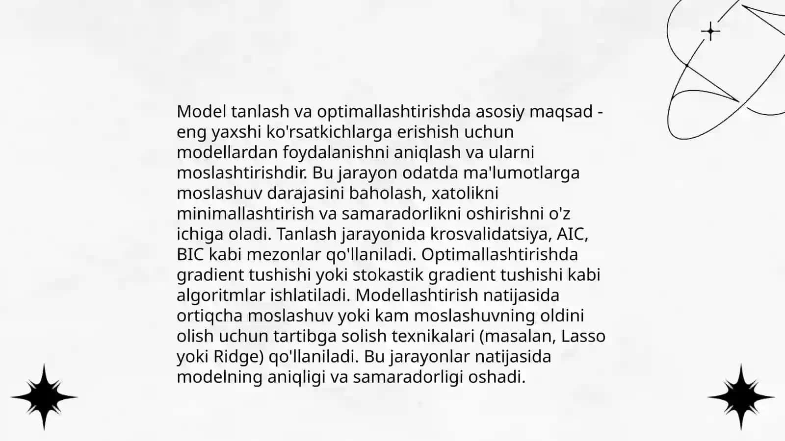 Bias-variance Tradeoff va Model tanlash 4