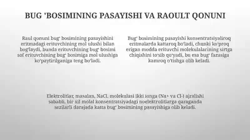 Eritmalarning kollegativ xossalari 4