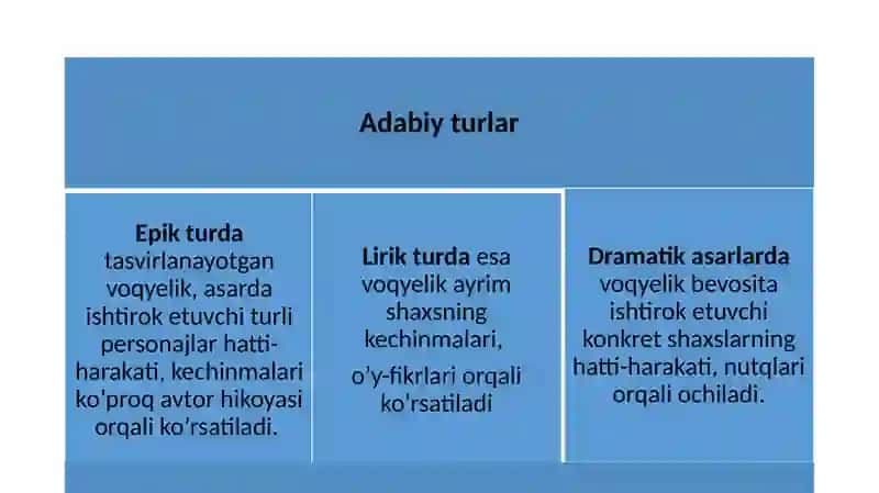Adabiy tur va janrlar 4