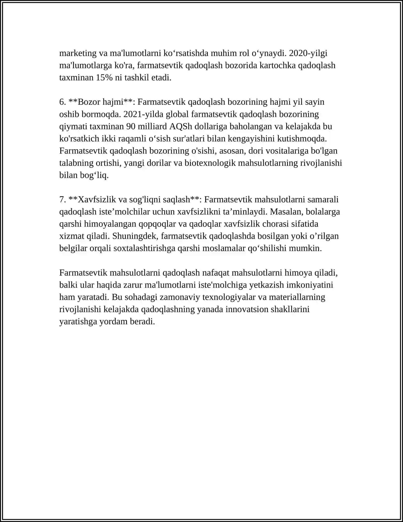 FARMATSEVTIK TOVARLARNI QADOQLASH VA MARKIROVKALASH 4