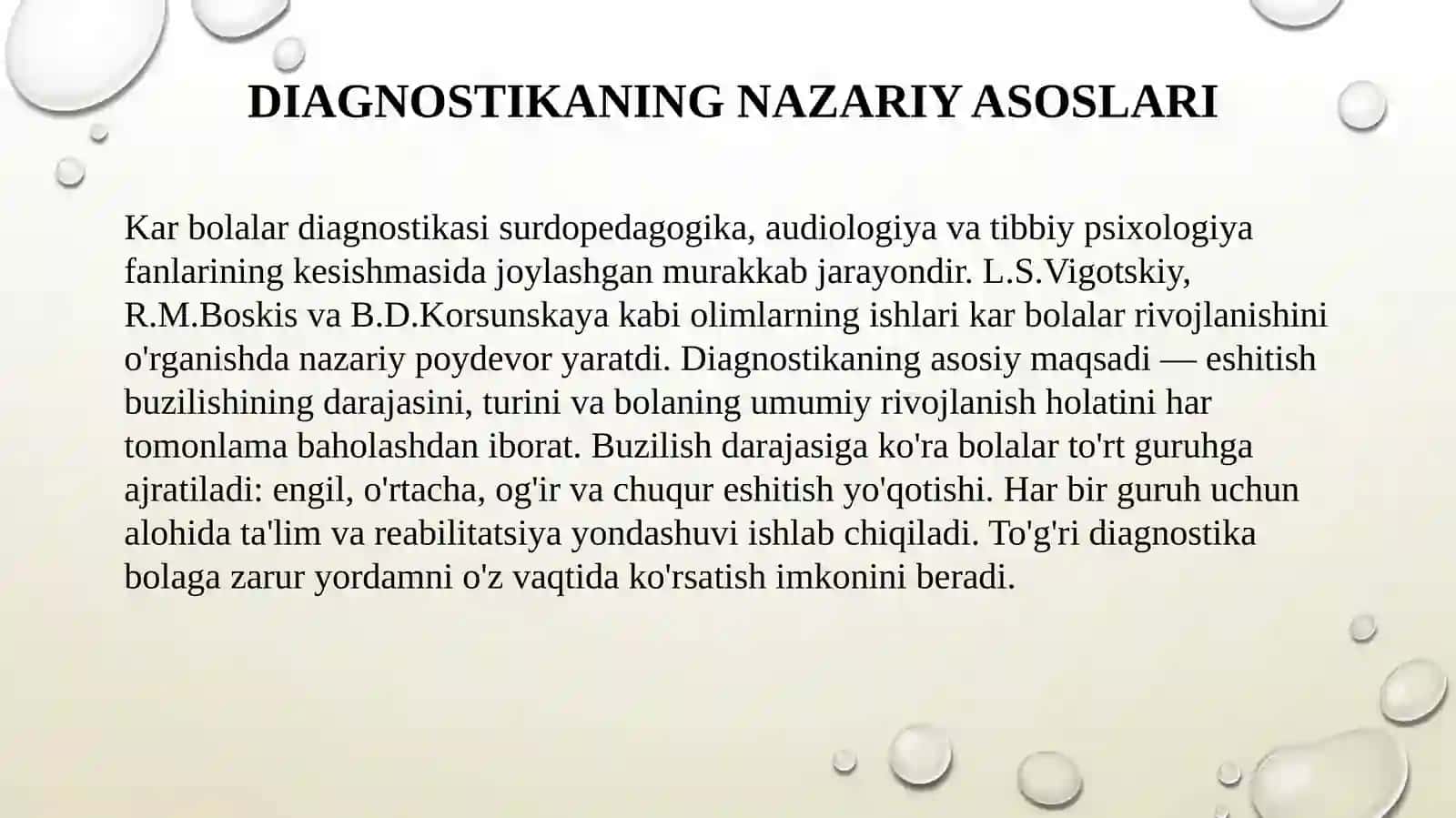 SURDOPEDAGOGIKA HUQUQINI BERISH" BO'YICHA KASBIY QAYTA TAYYORLASH KURSI TINGLOVCHISI MENGBOYEVA SHAHODATNING BITIRUV ISHI TAQDIMOTI 4
