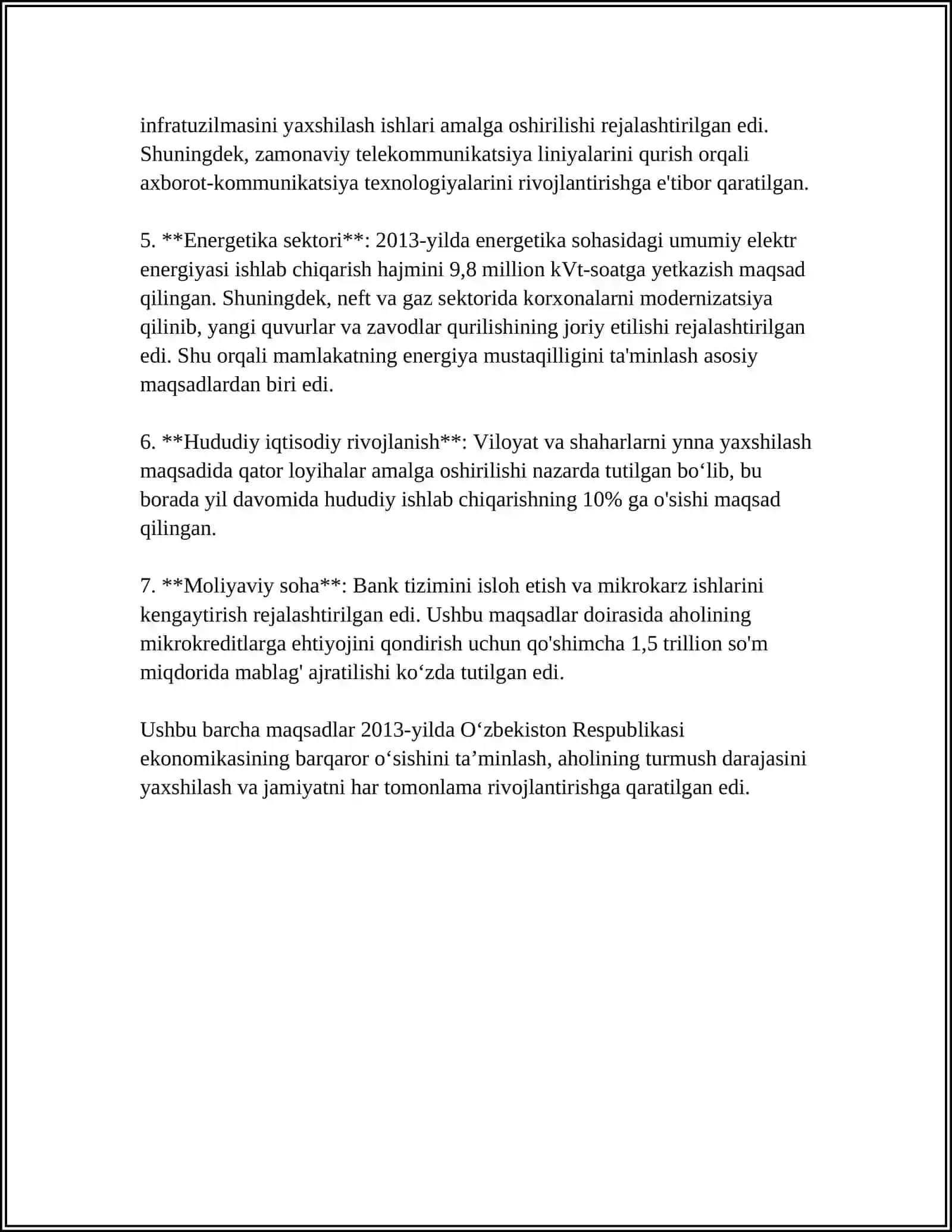 2013 - 2014 YILLAR DAVLAT DASTURI VA PUL MABLAGI 4
