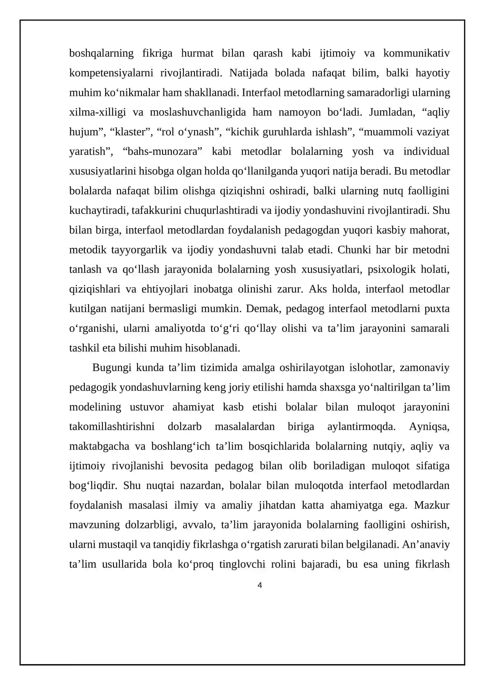 BOLALAR BILAN MULOQOTDA INTERFAOL METODLARDAN FOYDALANISH 4