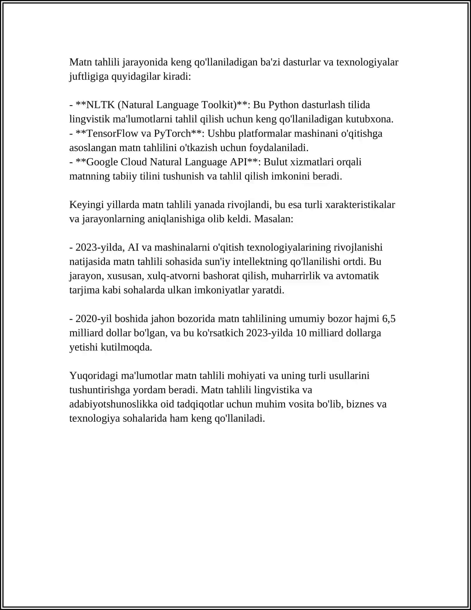 MATNNI LENGVESTIK TAHLIL QILISH 4