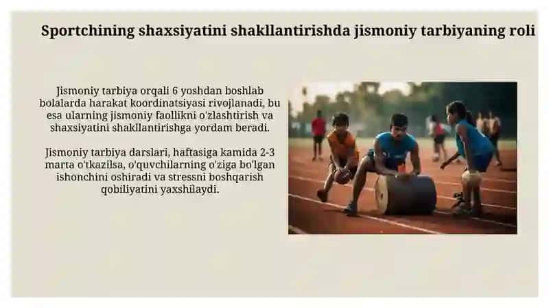 Jismoniy tarbiya va sportning o'ziga xos xususiyati 4