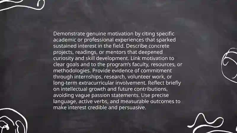 Communicative goals of the Application Essay genre 4