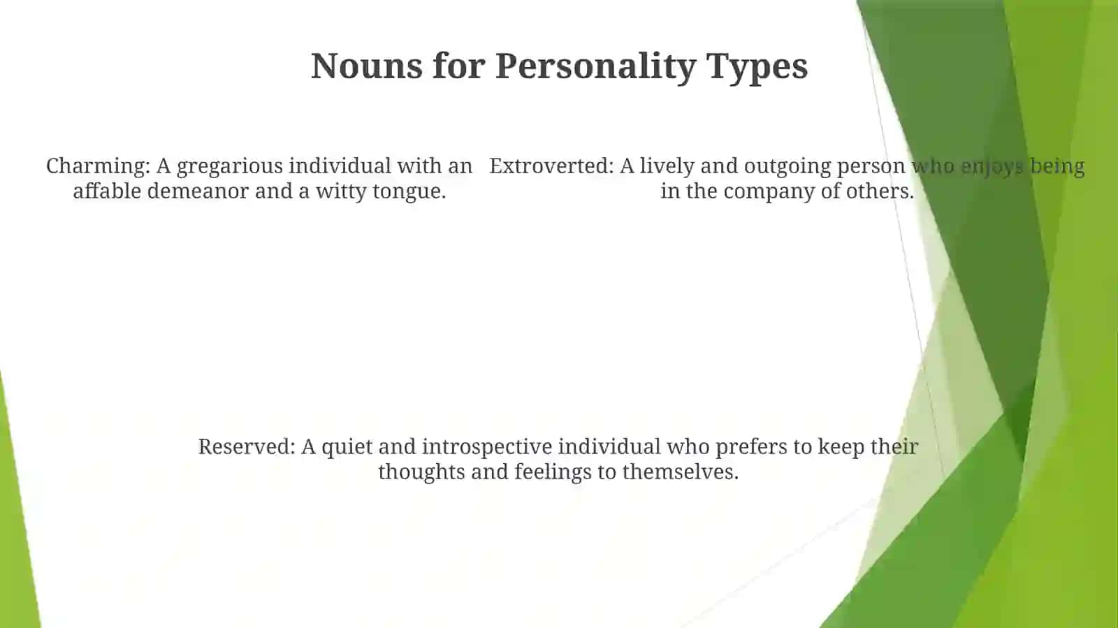 Collocations About Personality 4