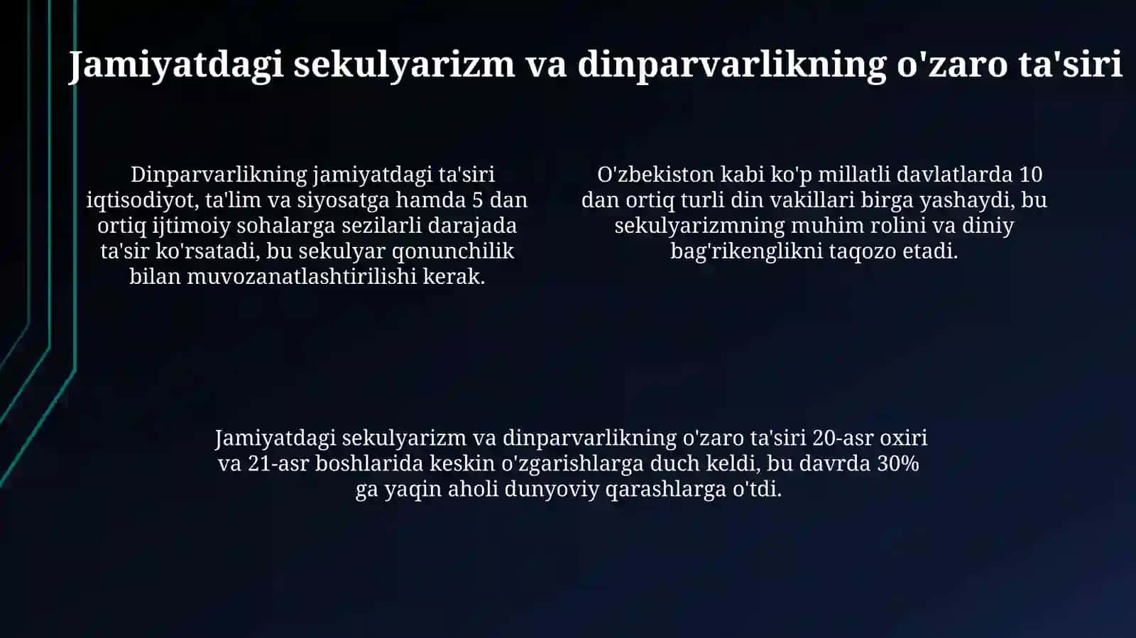 Jaminat hayotida dunyoviylik va diniylik mutanosibligi 4