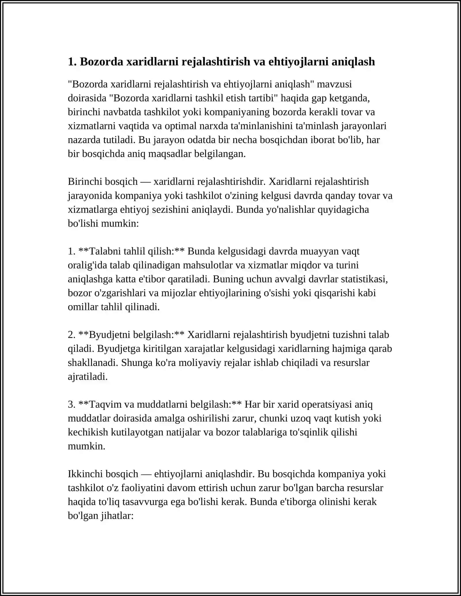 BOZORDA XARIDLARNI TASHKIL ETISH TARTIBI 4