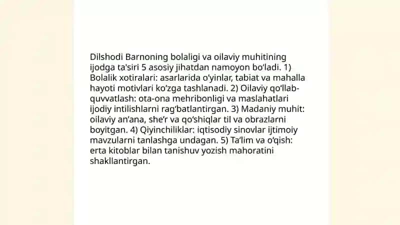 Dilshodi Barno. hayoti va ijodi yoʻli 4