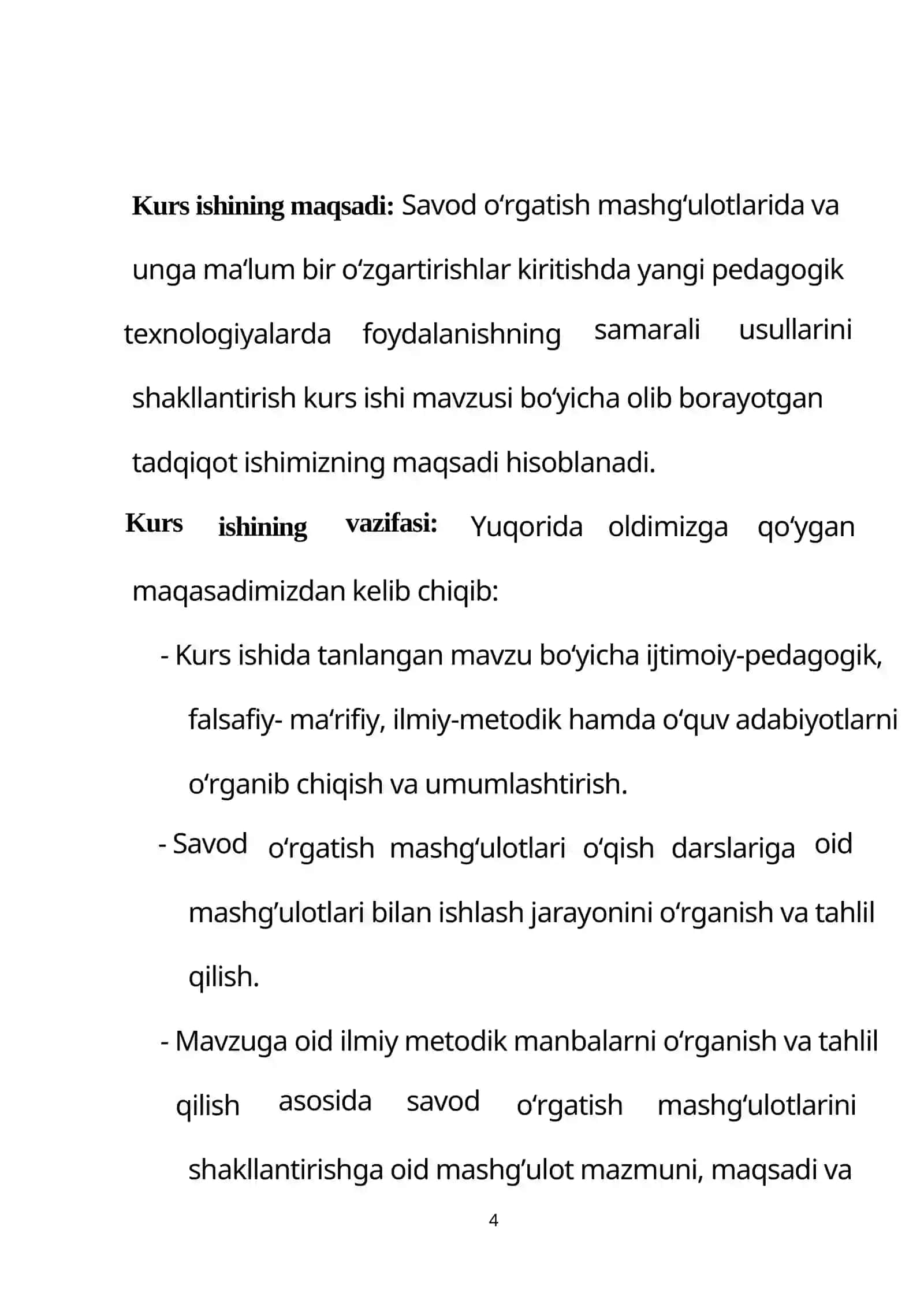 Ona tilidan bilim,koʻnikma va malakalarini nazorat
qilish 4
