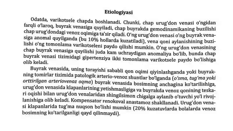 Varikotseli: epidemiologiya va xavf omillari 4